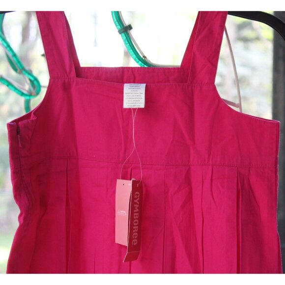 NEW 2007 Gymboree Candy Apple Pink Shirt sz 9 Pleated Tank Top Flower Rhinestone - Picture 4 of 9